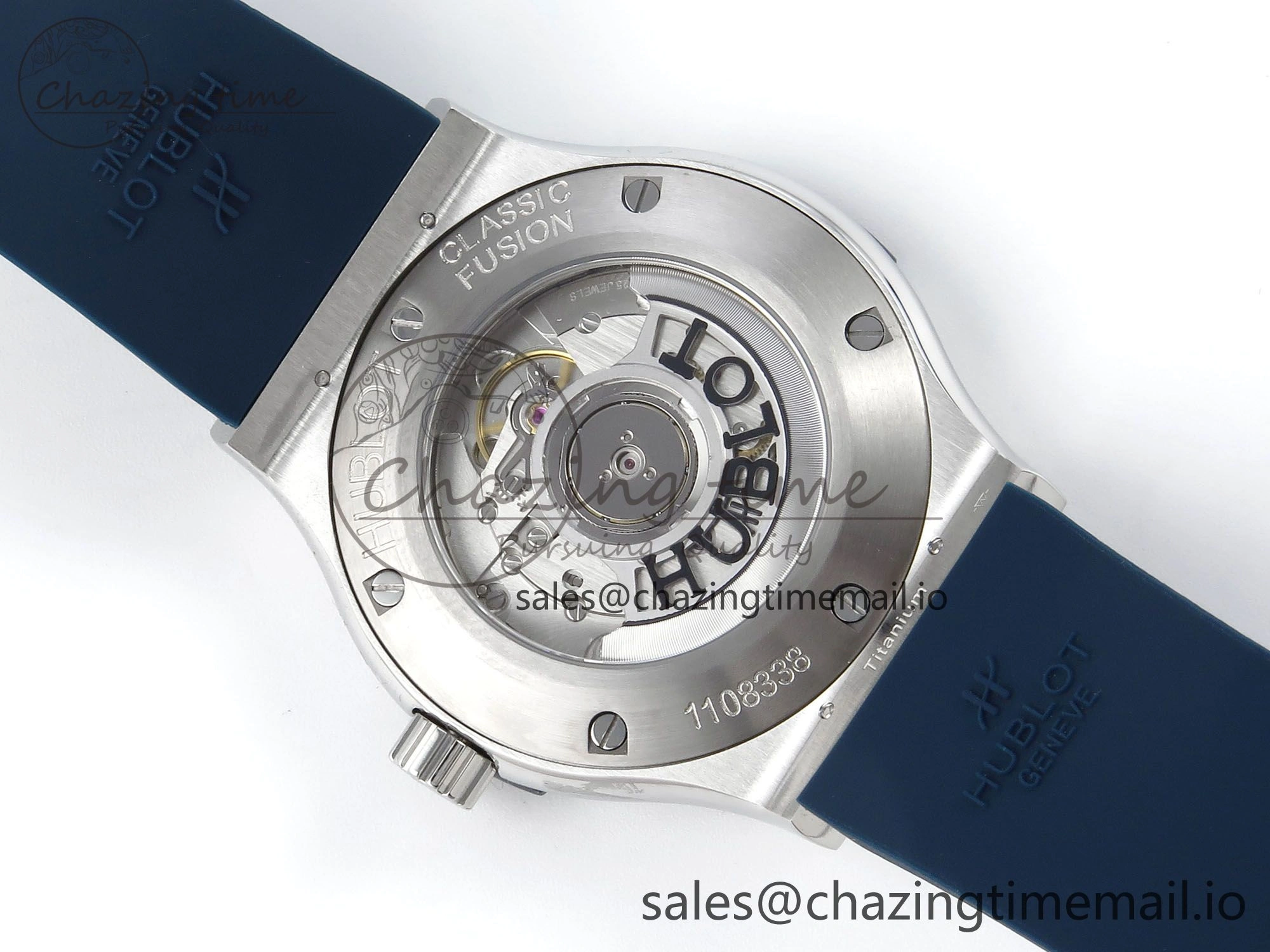 Bold Fusion Bang 42mm HBF 1:1 Best Edition Blue Dial on Blue Rubber Strap A 6688