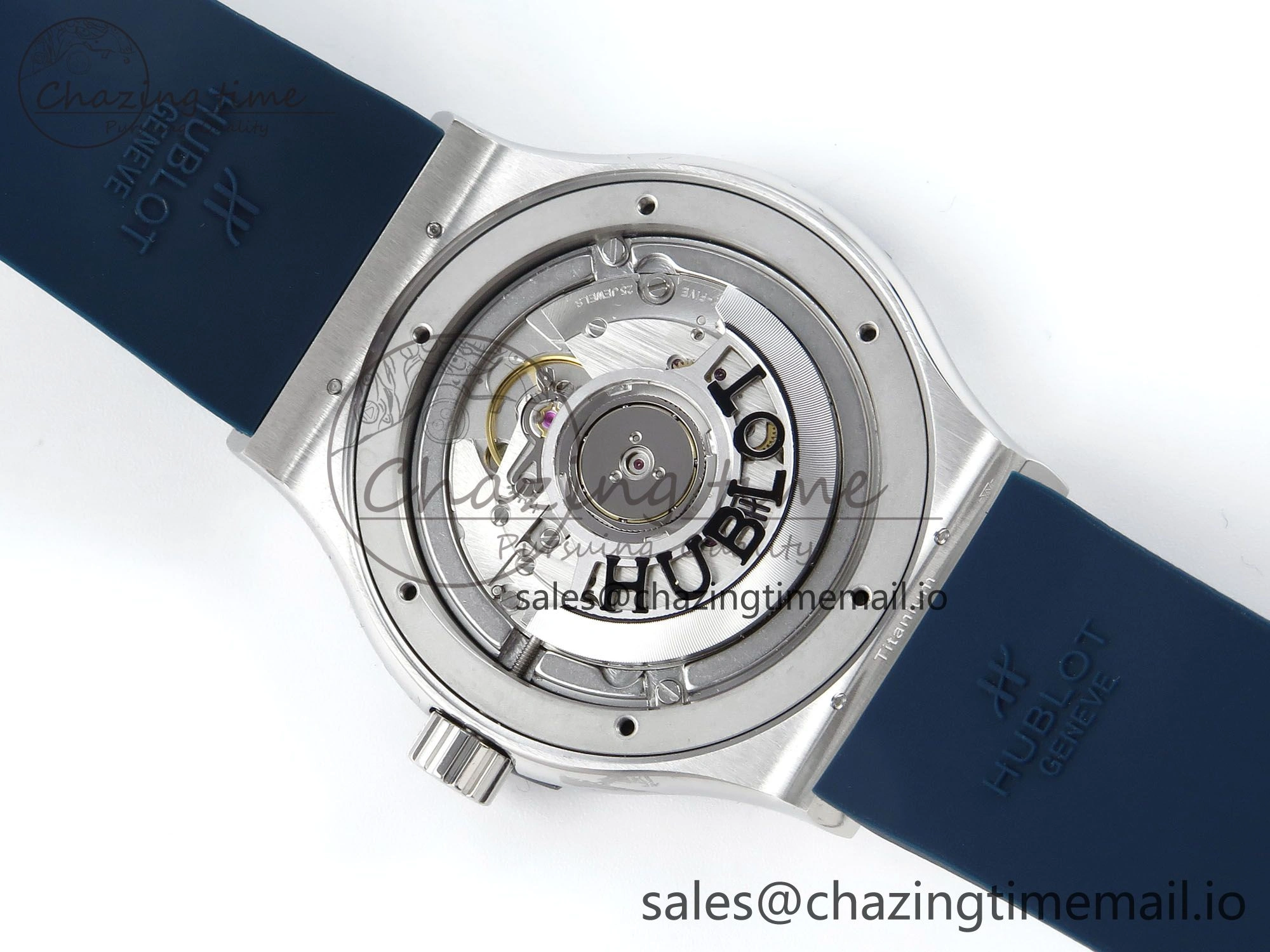 Bold Fusion Bang 42mm HBF 1:1 Best Edition Blue Dial on Blue Rubber Strap A 6688