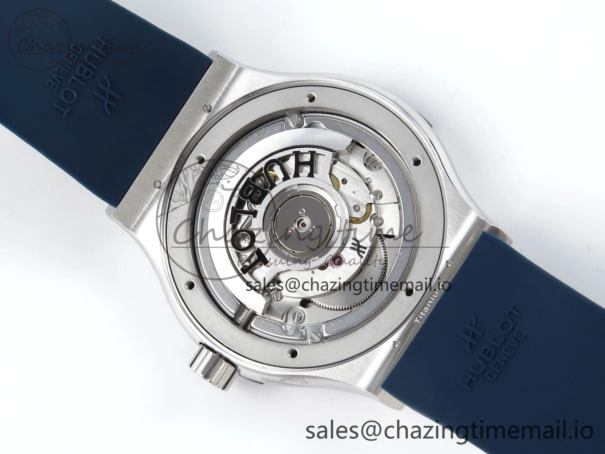 Bold Fusion Bang 42mm HBF 1:1 Best Edition Blue Dial on Blue Rubber Strap A 6688