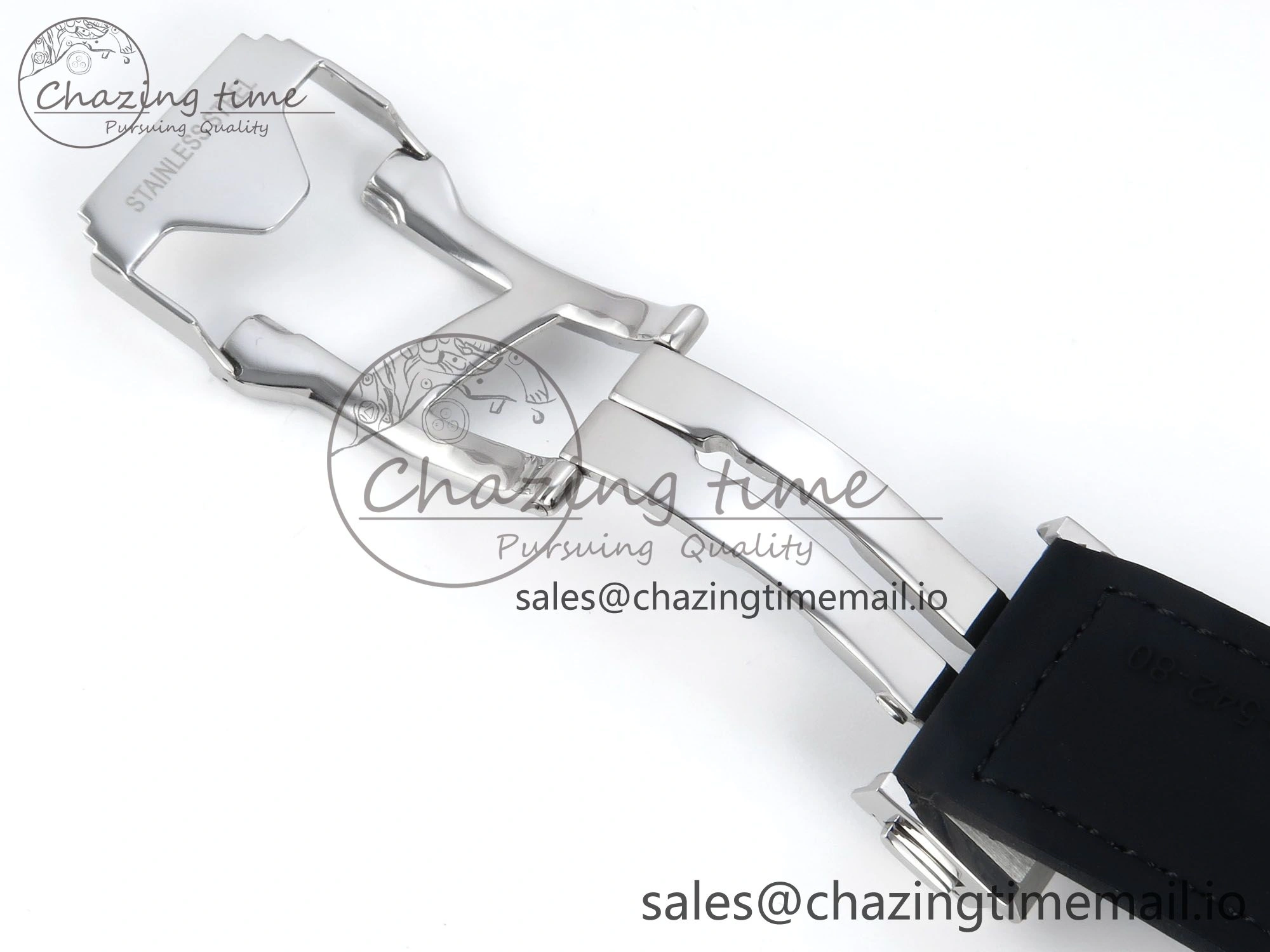 Fusion Bang 42mm HBF 1:1 Best Edition Gray Dial Diamonds Bezel on Gray Leather Strap A Unique 6677