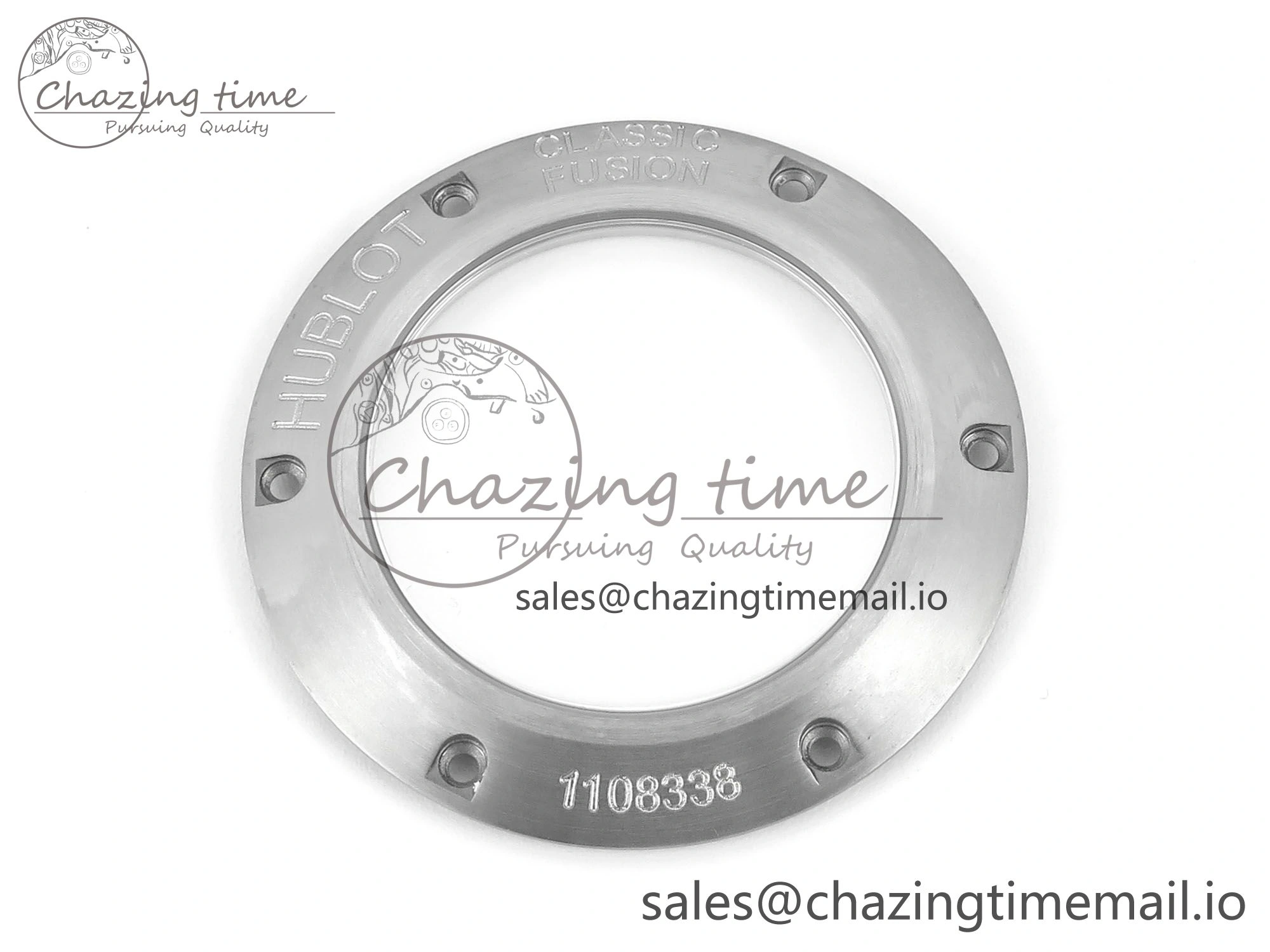 Fusion Bang 42mm HBF 1:1 Best Edition Gray Dial Diamonds Bezel on Gray Rubber Strap A Bright 6683