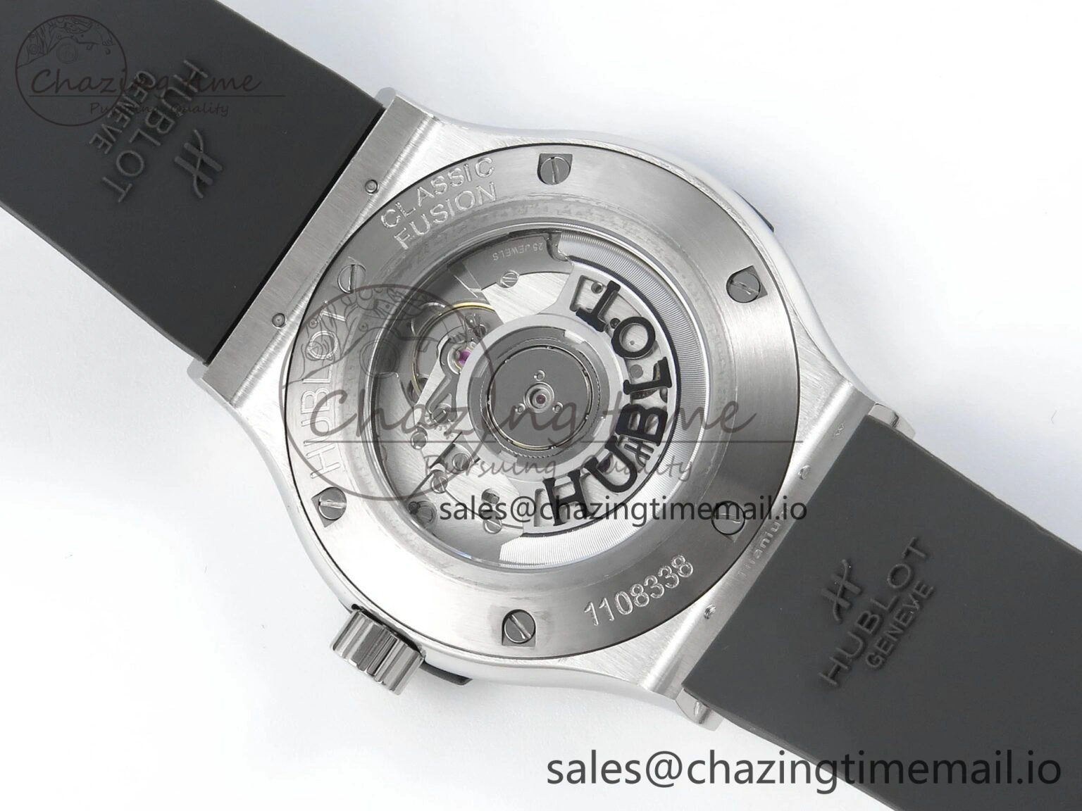 Fusion Bang 42mm HBF 1:1 Best Edition Gray Dial Diamonds Bezel on Gray Rubber Strap A Bright 6683