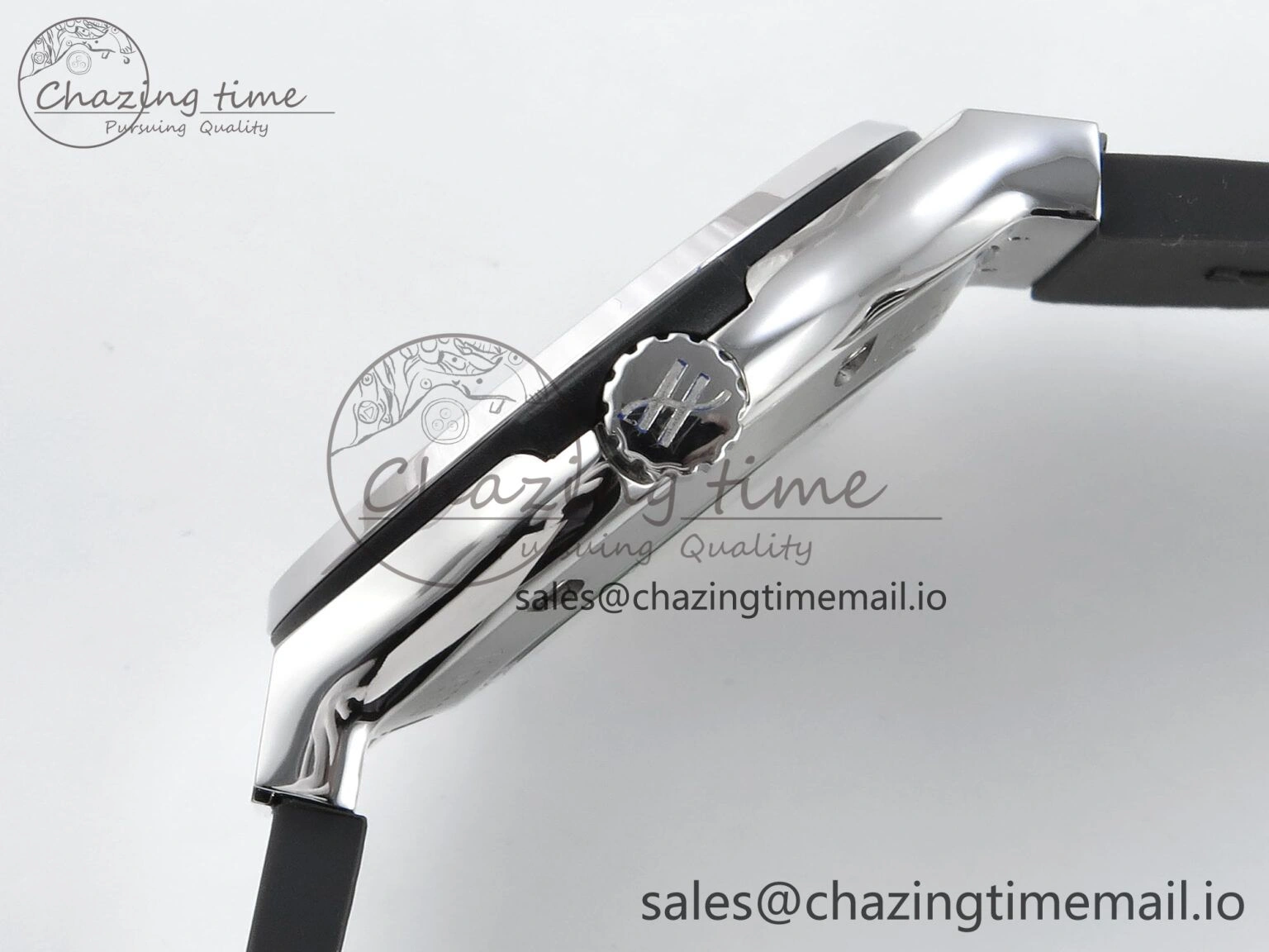 Fusion Bang 42mm HBF 1:1 Best Edition Gray Dial Diamonds Bezel on Gray Rubber Strap A Bright 6683