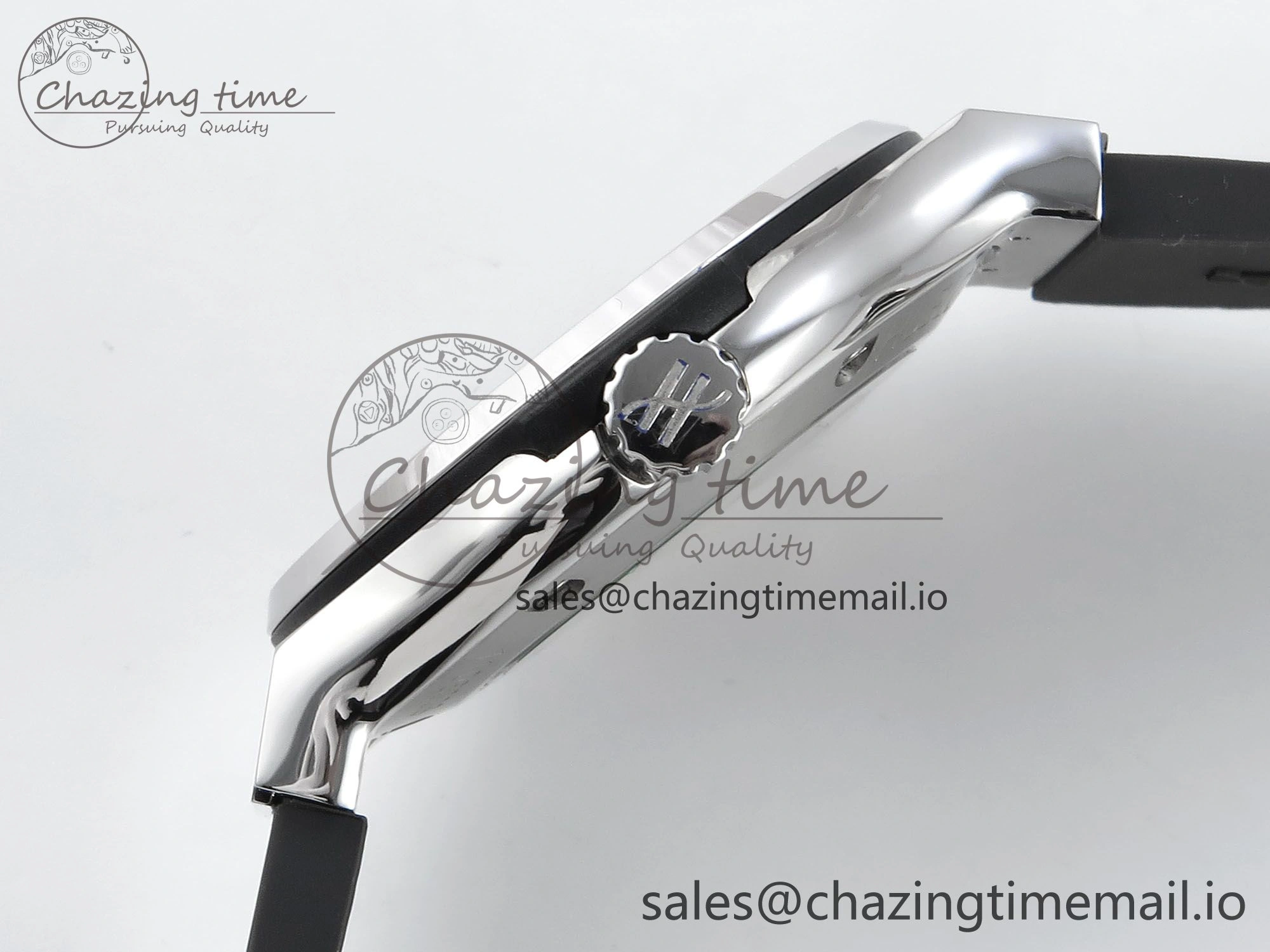 Fusion Bang 42mm HBF 1:1 Best Edition Gray Dial Diamonds Bezel on Gray Rubber Strap A Bright 6683