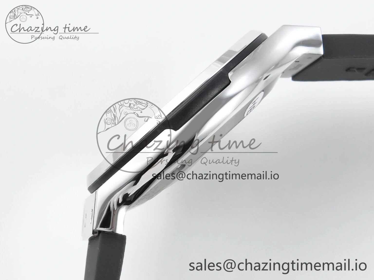 Fusion Bang 42mm HBF 1:1 Best Edition Gray Dial Diamonds Bezel on Gray Rubber Strap A Bright 6683