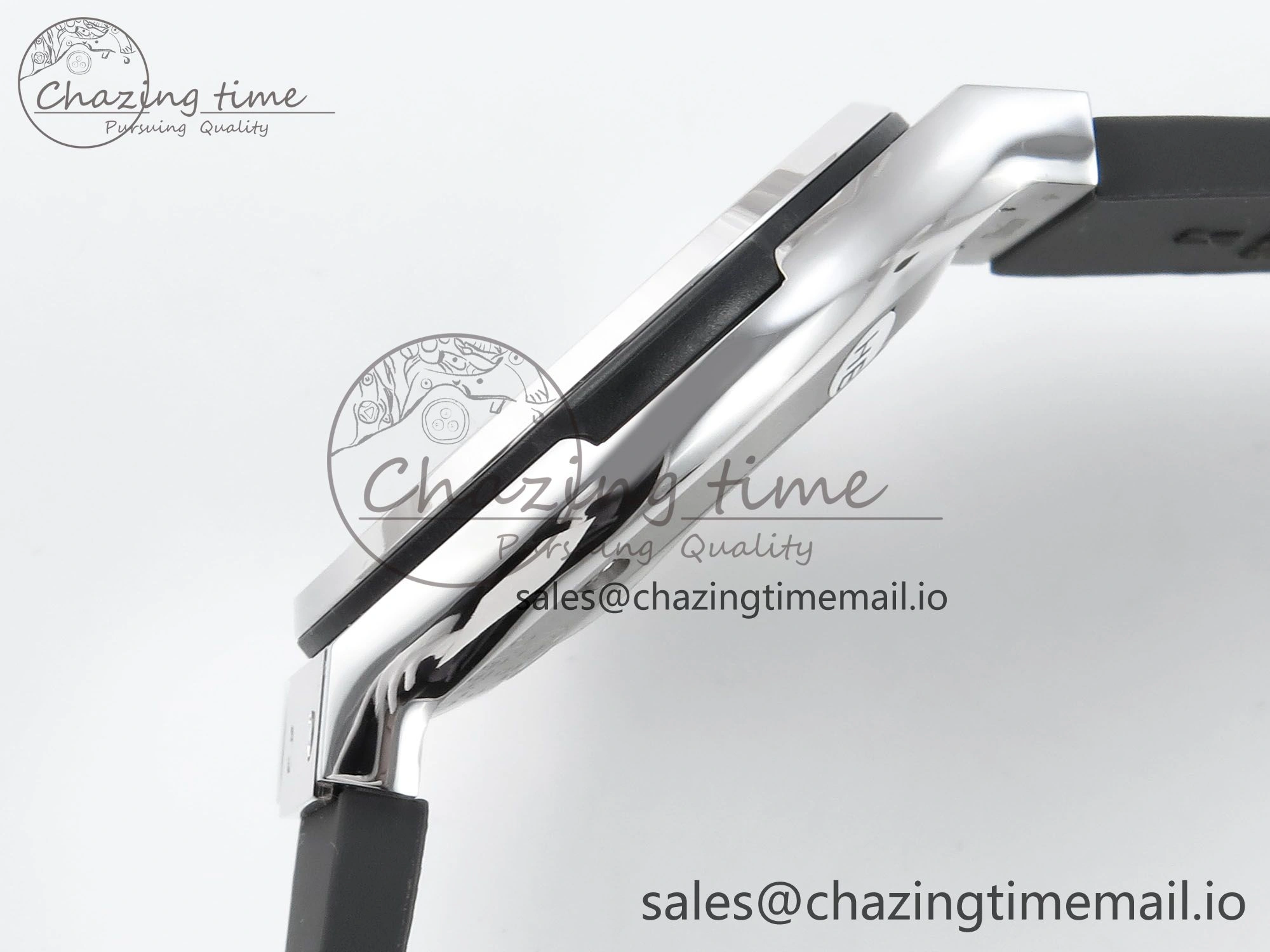 Fusion Bang 42mm HBF 1:1 Best Edition Gray Dial Diamonds Bezel on Gray Rubber Strap A Bright 6683