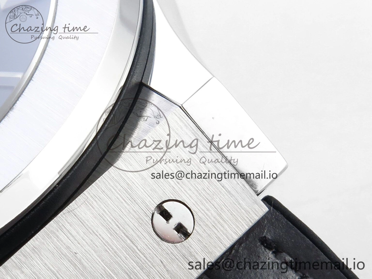 Fusion Bang 42mm HBF 1:1 Best Edition Gray Dial on Gray Leather Strap A TechFriendly 6678