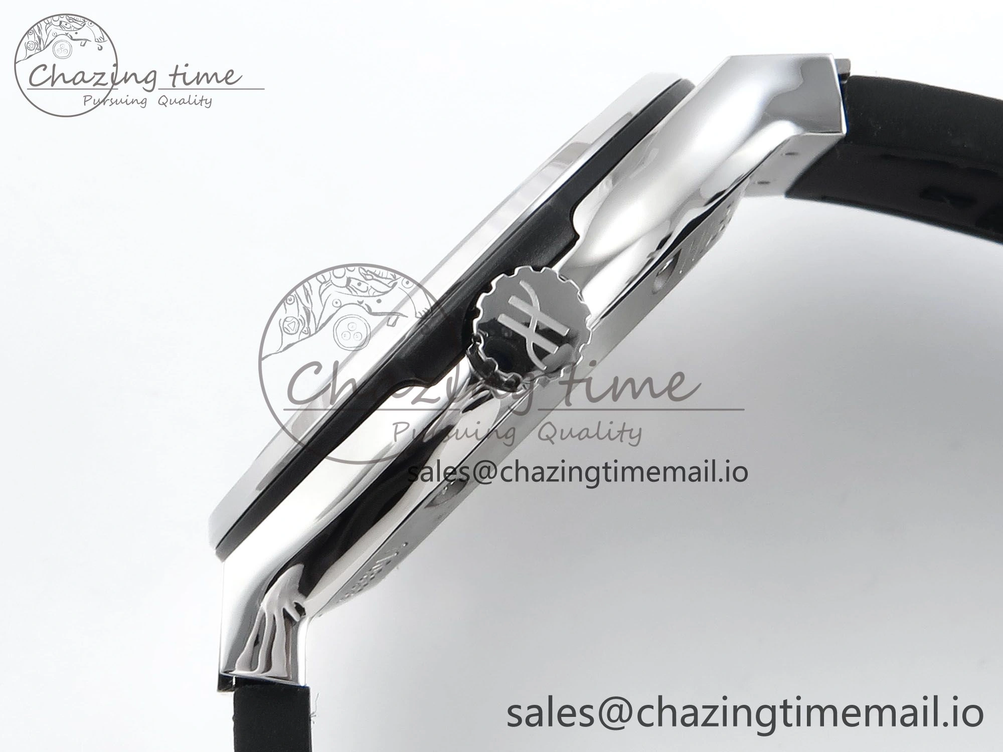 Fusion Bang 42mm HBF 1:1 Best Edition Gray Dial on Gray Leather Strap A TechFriendly 6678