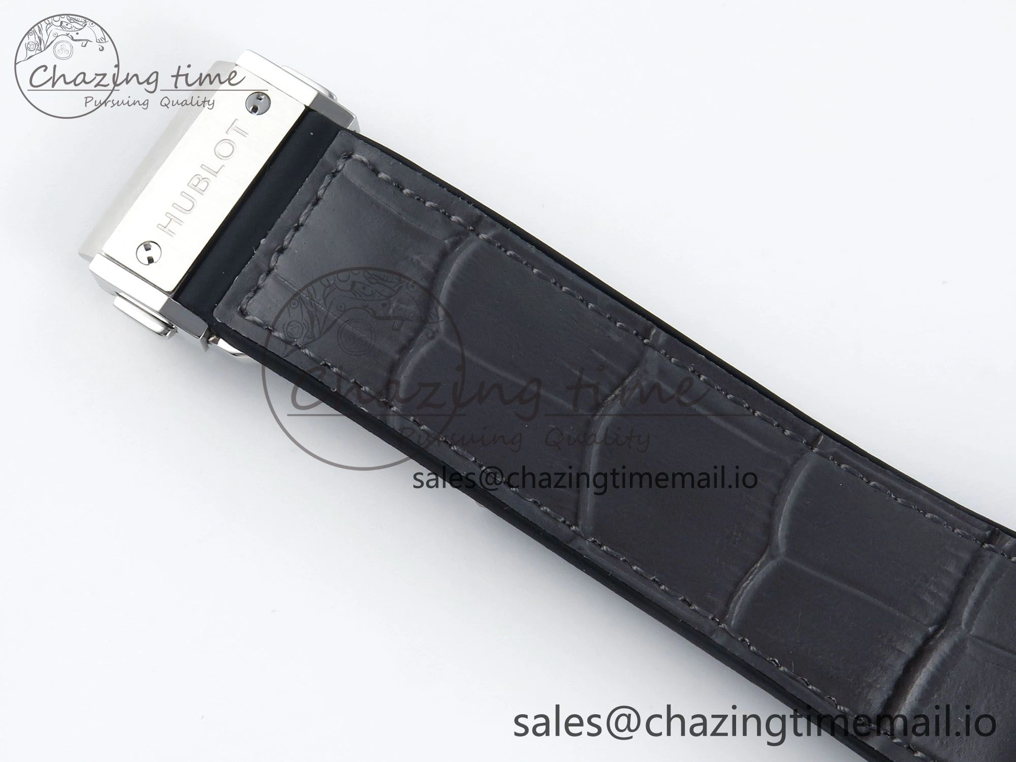 Fusion Bang 42mm HBF 1:1 Best Edition Gray Dial on Gray Leather Strap A TechFriendly 6678