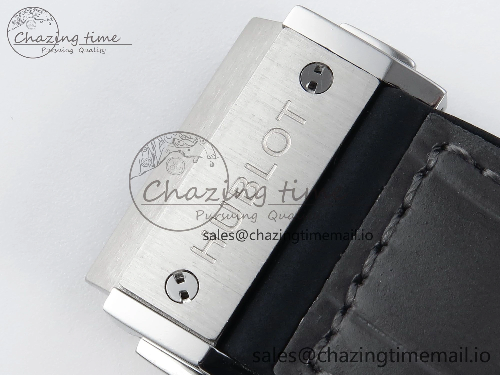 Fusion Bang 42mm HBF 1:1 Best Edition Gray Dial on Gray Leather Strap A TechFriendly 6678