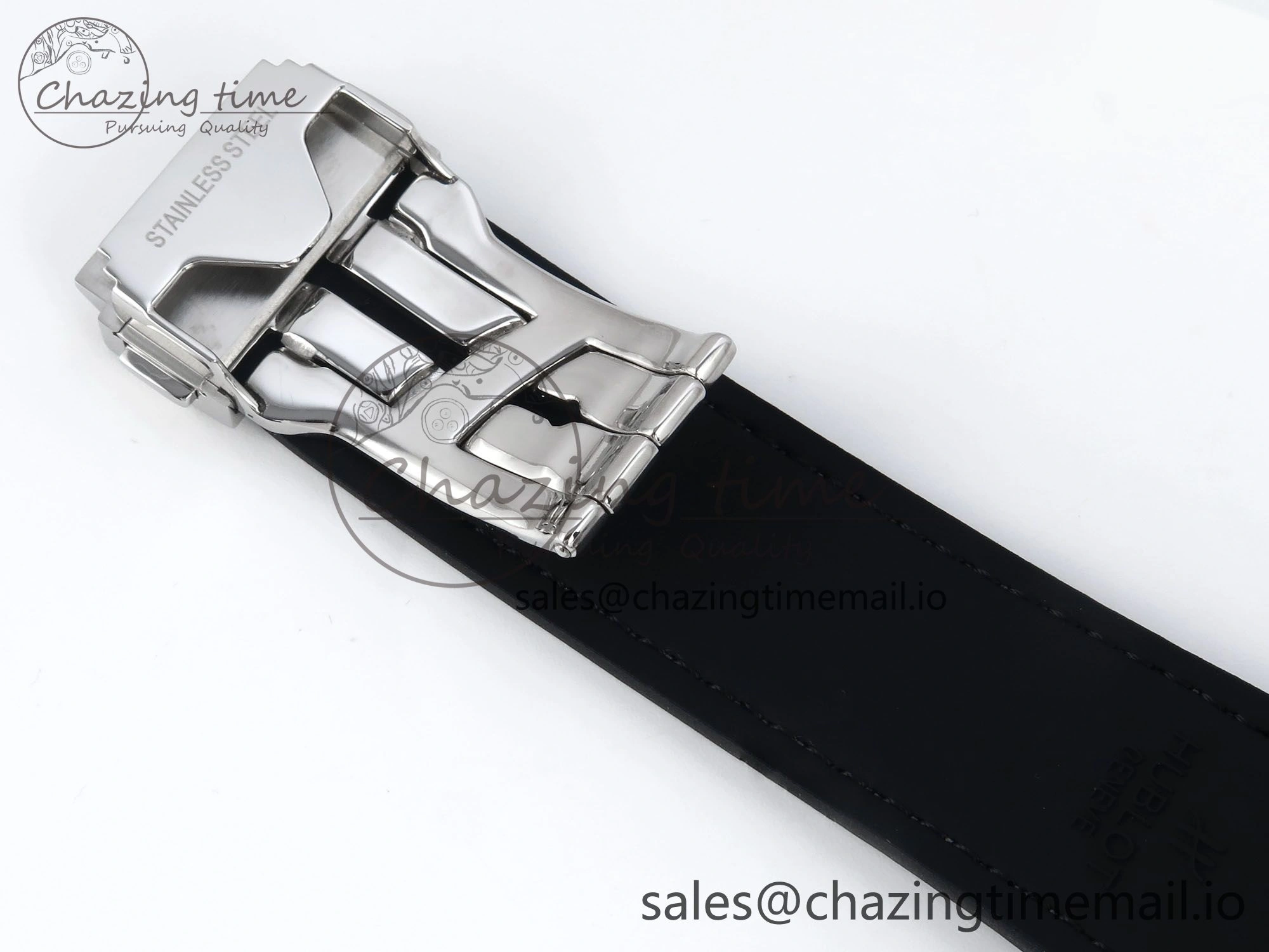 Fusion Bang 42mm HBF 1:1 Best Edition Gray Dial on Gray Leather Strap A TechFriendly 6678