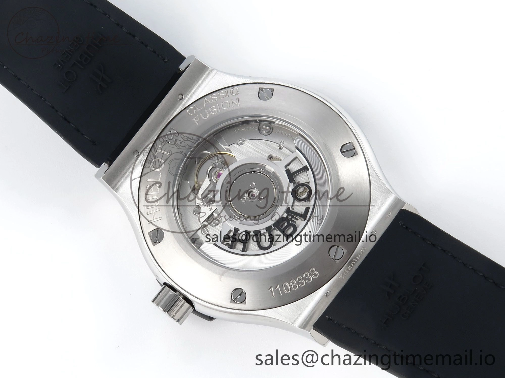 Fusion Bang 42mm HBF 1:1 Best Edition Gray Dial on Gray Leather Strap A TechFriendly 6678