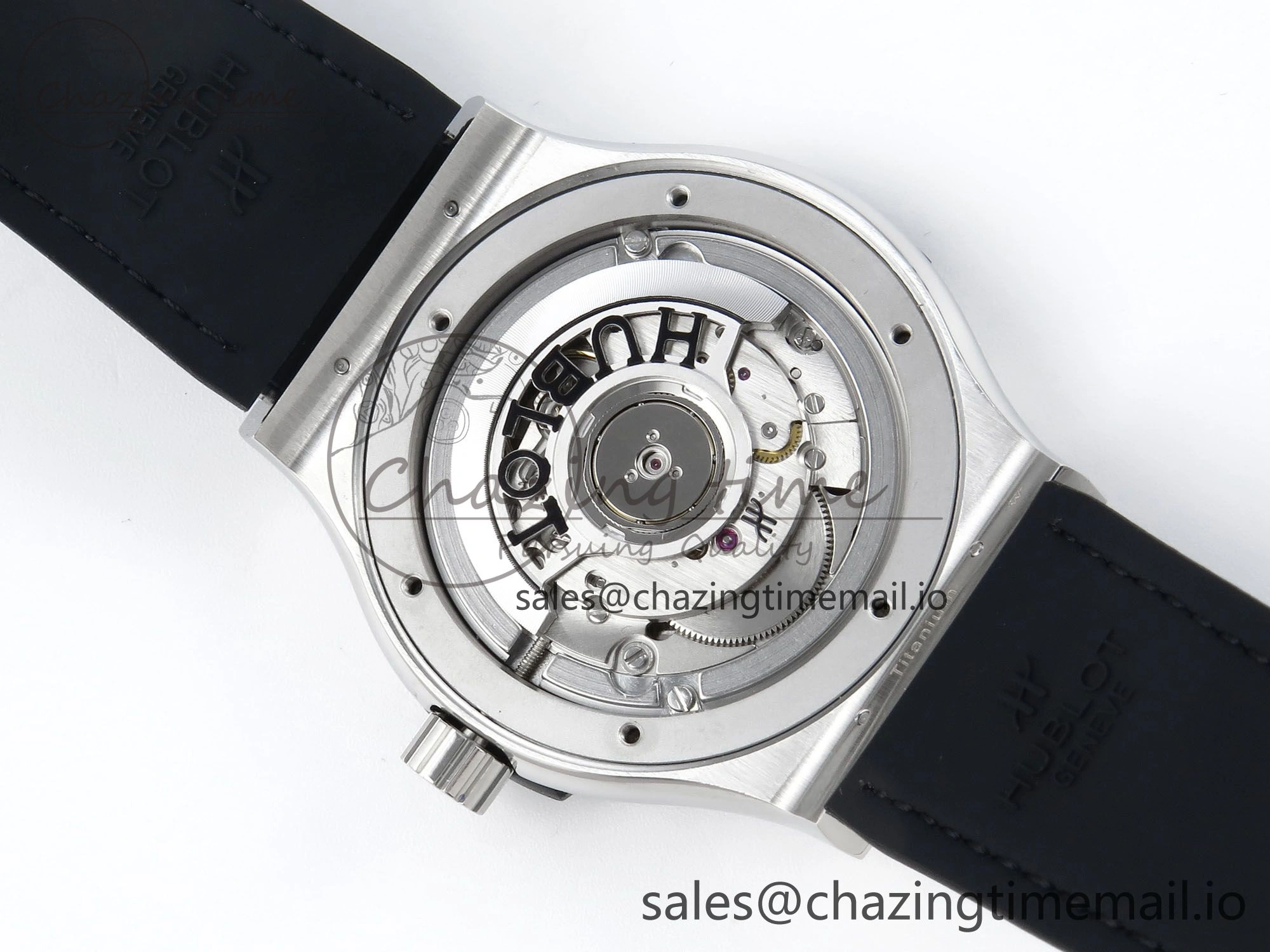 Fusion Bang 42mm HBF 1:1 Best Edition Gray Dial on Gray Leather Strap A TechFriendly 6678