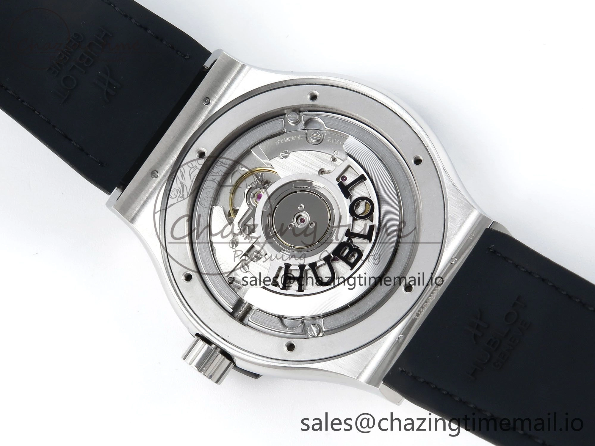 Fusion Bang 42mm HBF 1:1 Best Edition Gray Dial on Gray Leather Strap A TechFriendly 6678