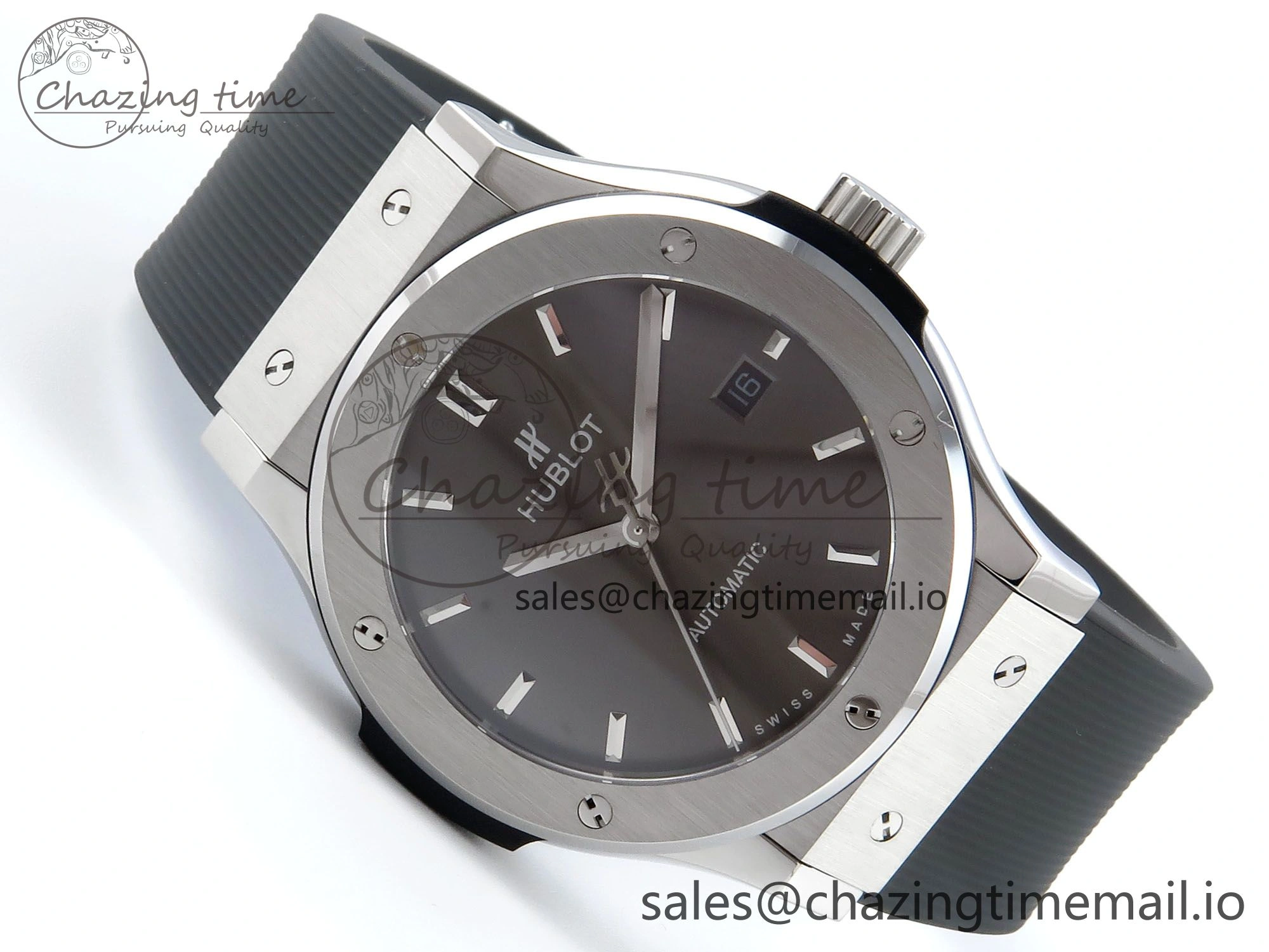 Fusion Bang 42mm HBF 1:1 Best Edition Gray Dial on Gray Rubber Strap A Effortless 6684