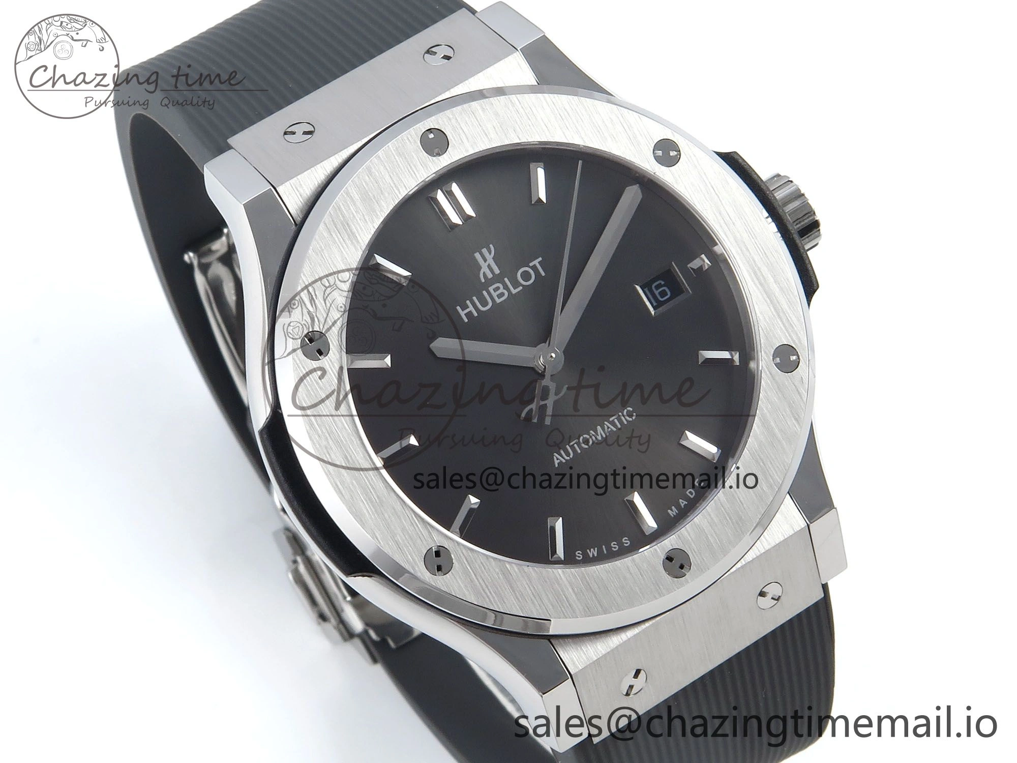 Fusion Bang 42mm HBF 1:1 Best Edition Gray Dial on Gray Rubber Strap A Effortless 6684