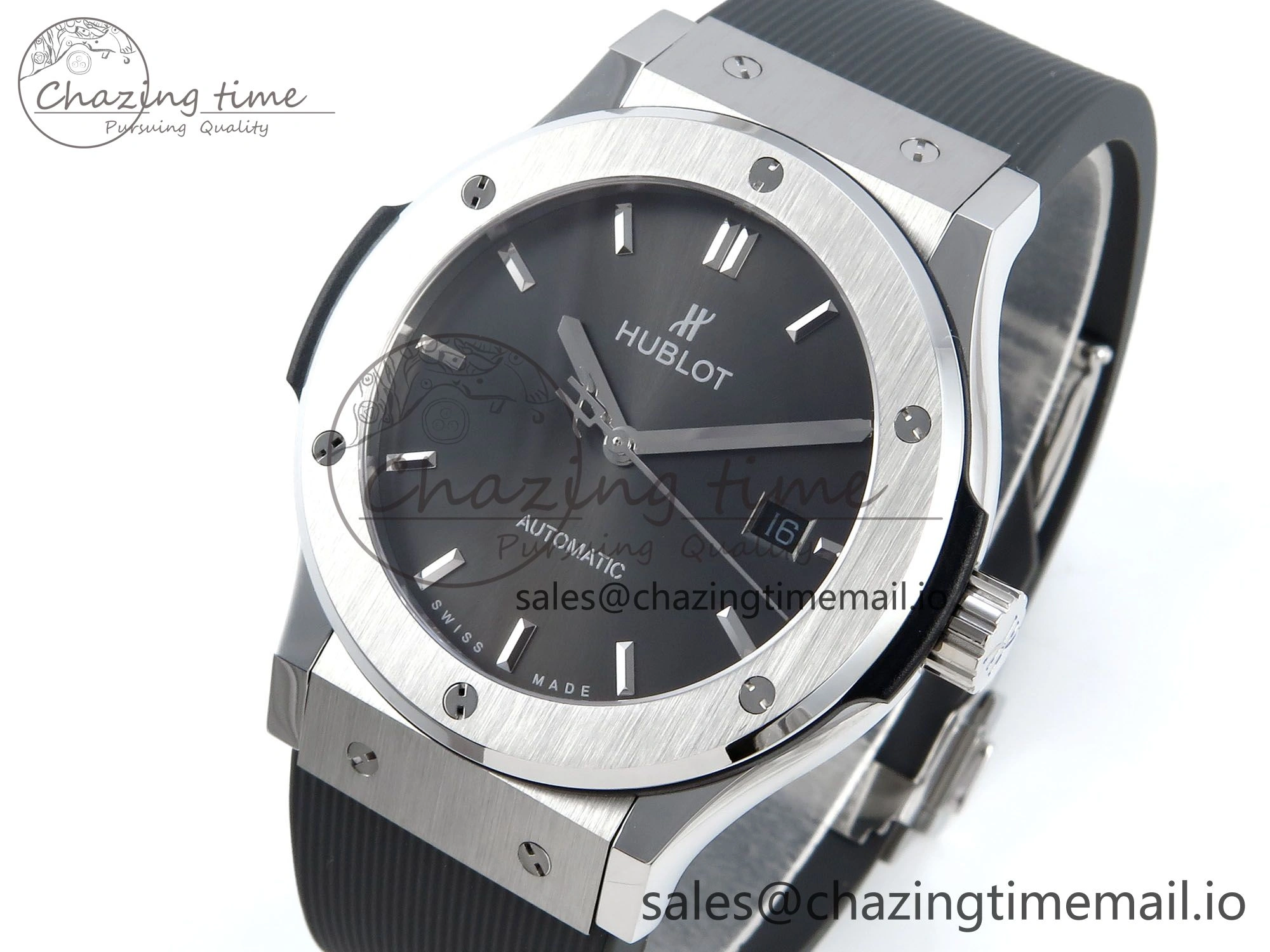 Fusion Bang 42mm HBF 1:1 Best Edition Gray Dial on Gray Rubber Strap A Effortless 6684