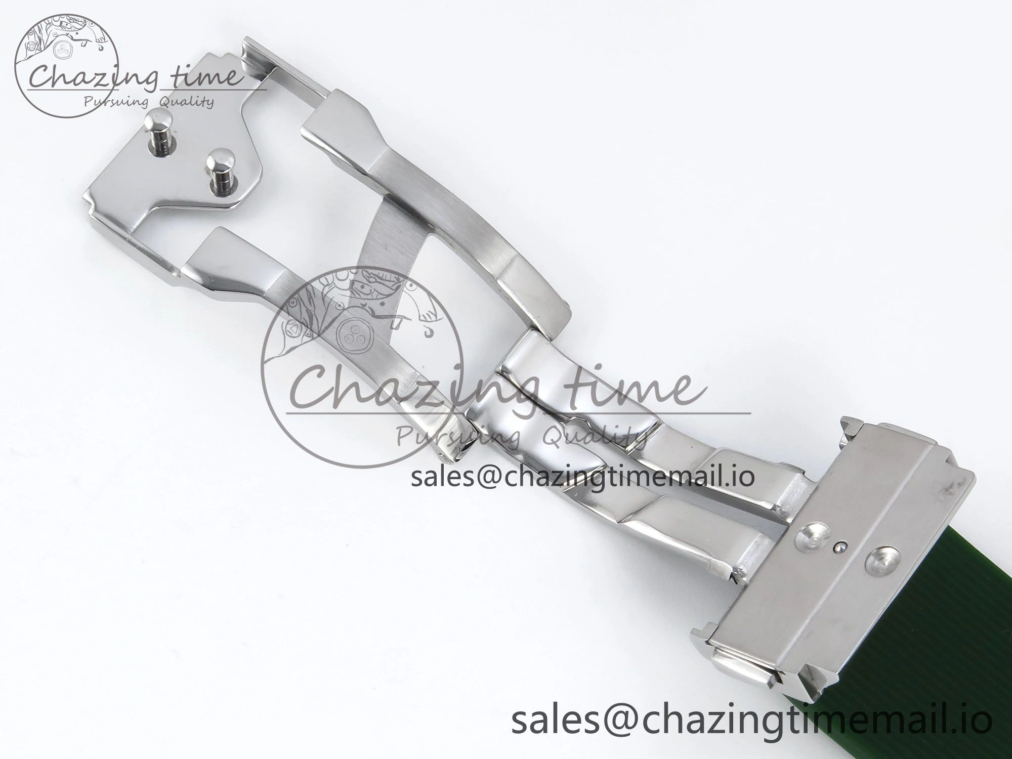 Fusion Bang 42mm HBF 1:1 Best Edition Green Dial Diamonds Bezel on Green Rubber Strap A Packable 6692