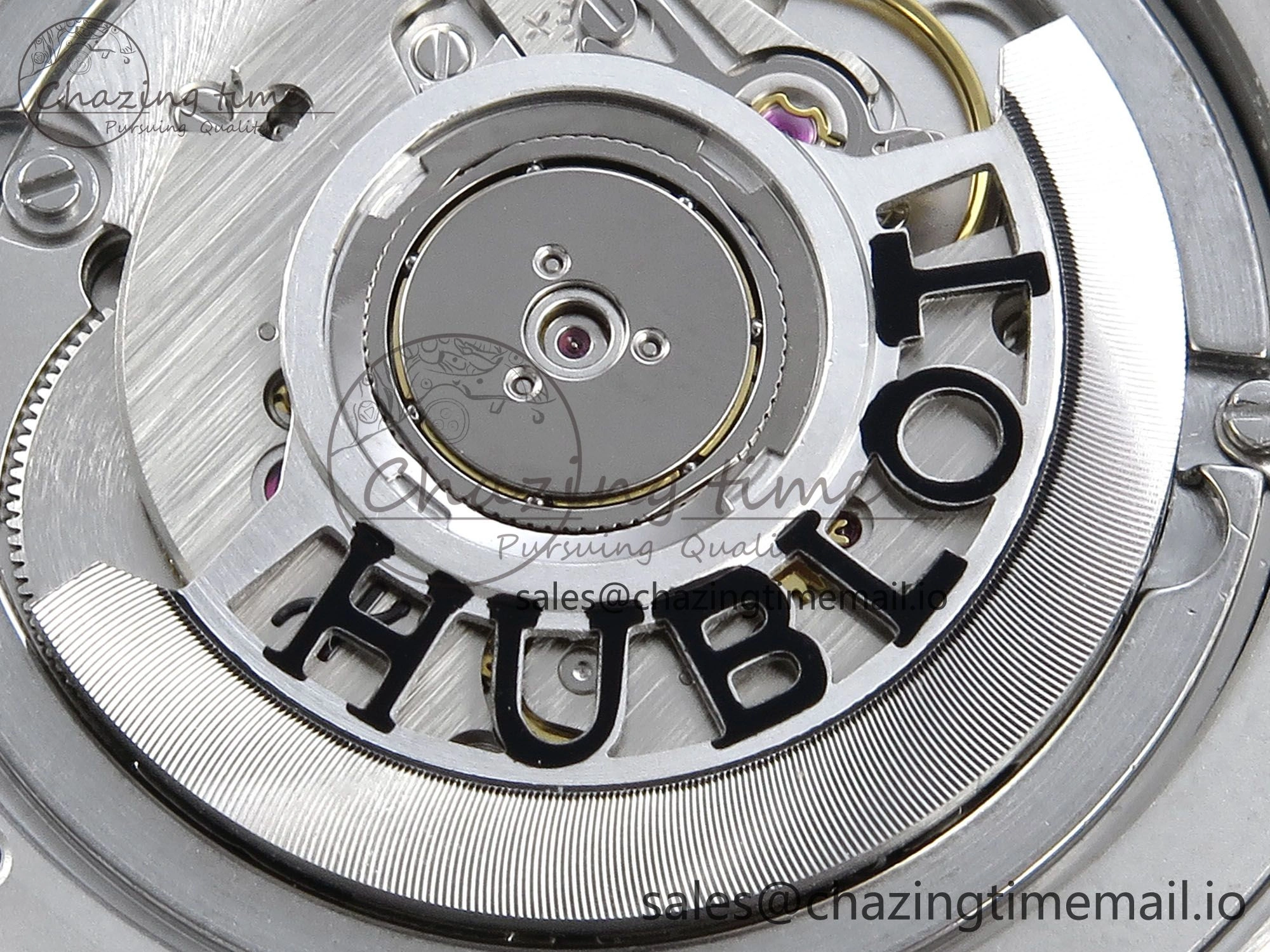Fusion Bang 42mm HBF 1:1 Best Edition Green Dial Diamonds Bezel on Green Rubber Strap A Packable 6692