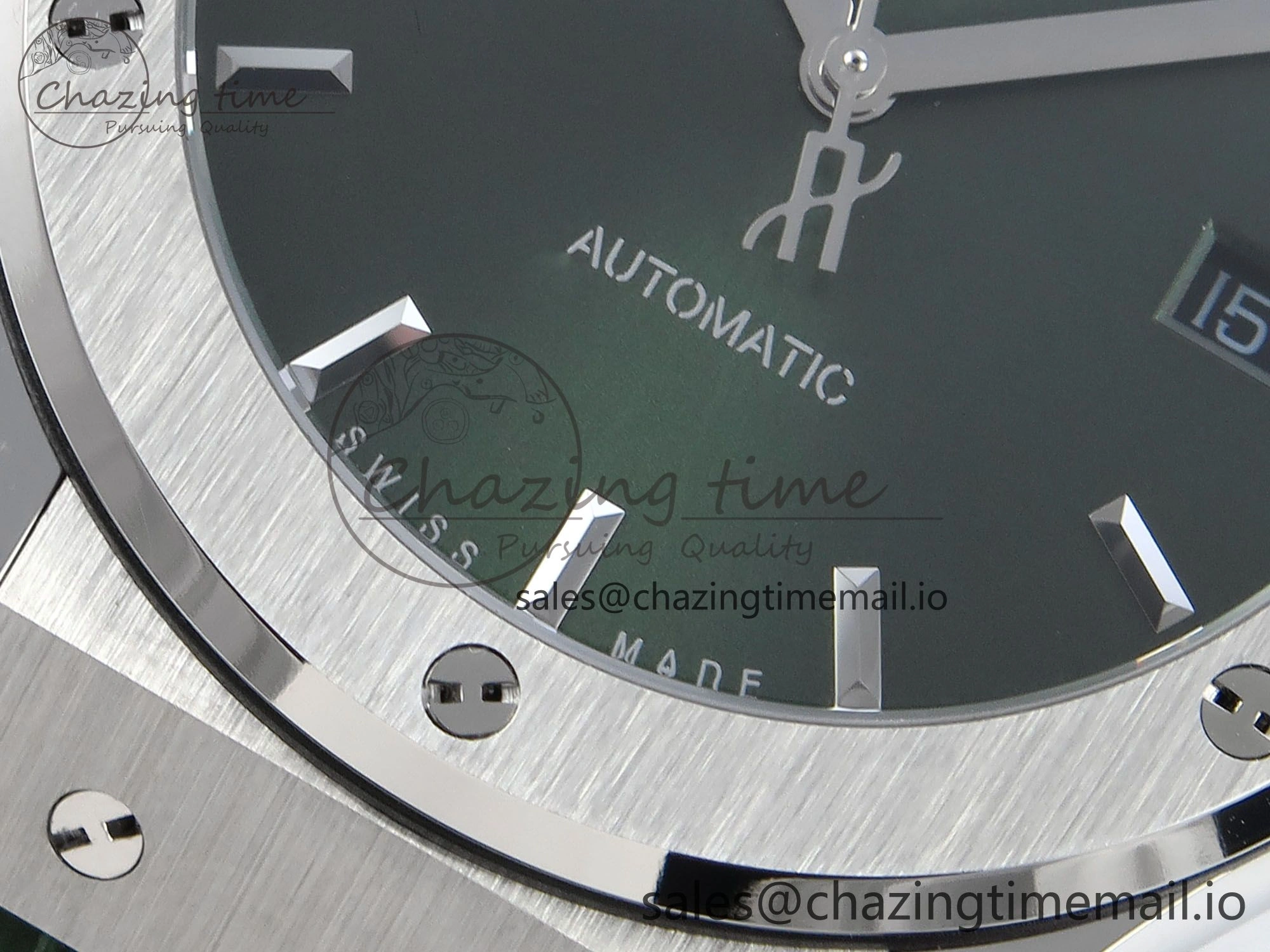Fusion Bang 42mm HBF 1:1 Best Edition Green Dial on Green Leather Strap A Soft 6675