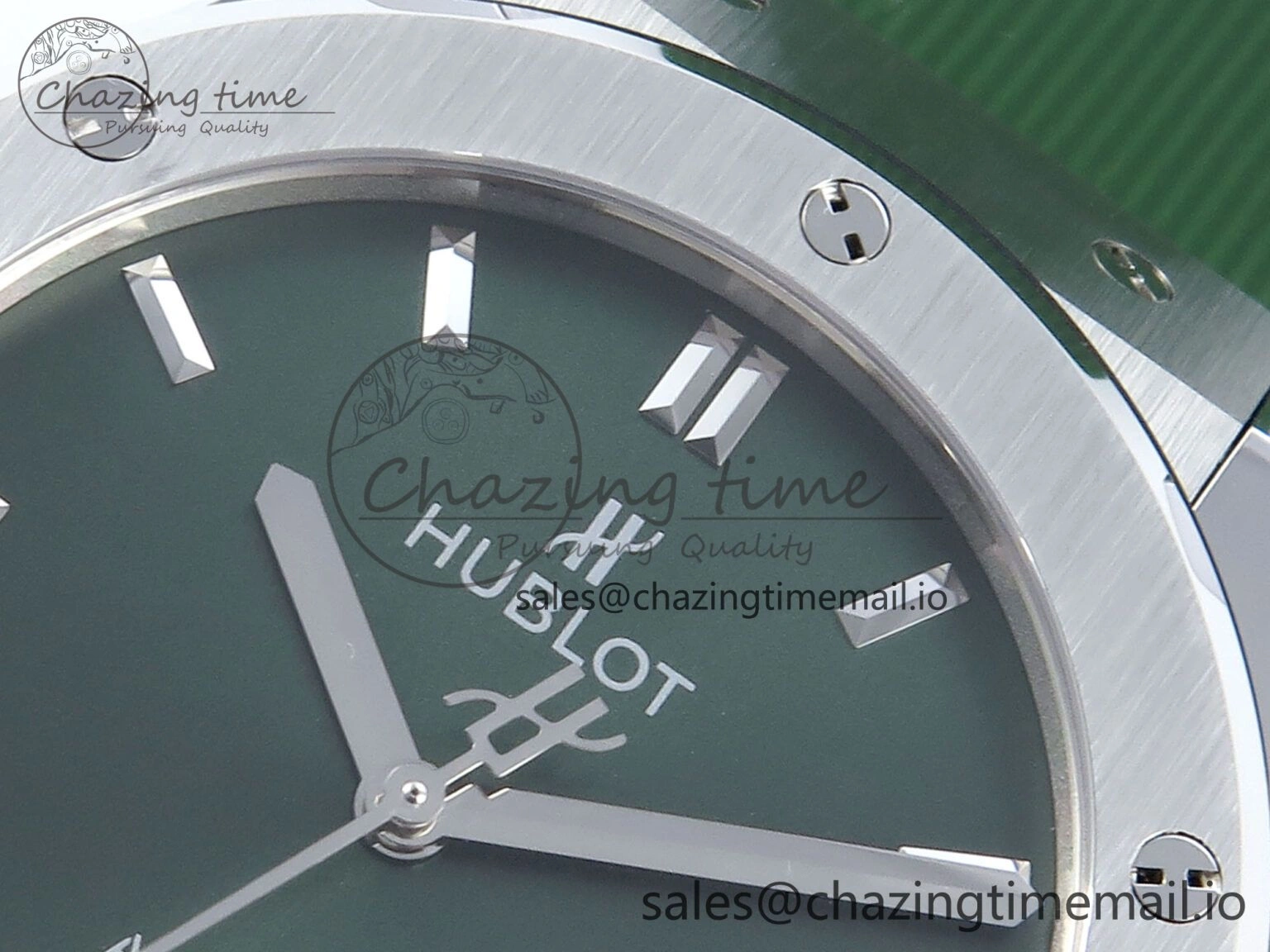 Bright Fusion Bang 42mm HBF 1:1 Best Edition Green Dial on Green Rubber Strap A 6691
