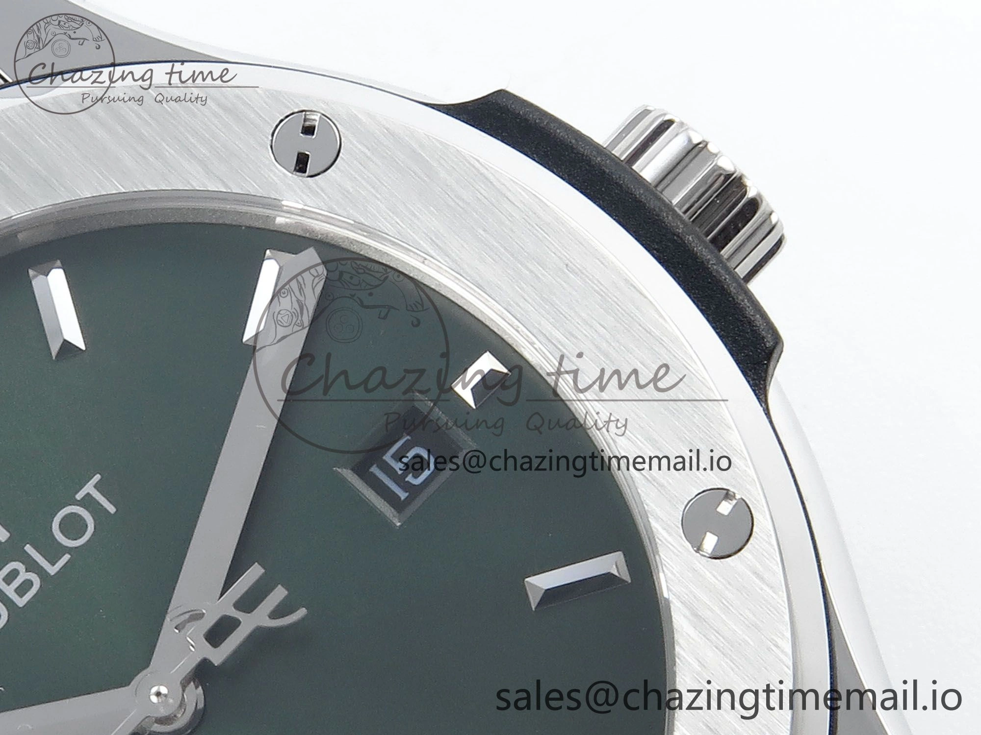 Bright Fusion Bang 42mm HBF 1:1 Best Edition Green Dial on Green Rubber Strap A 6691