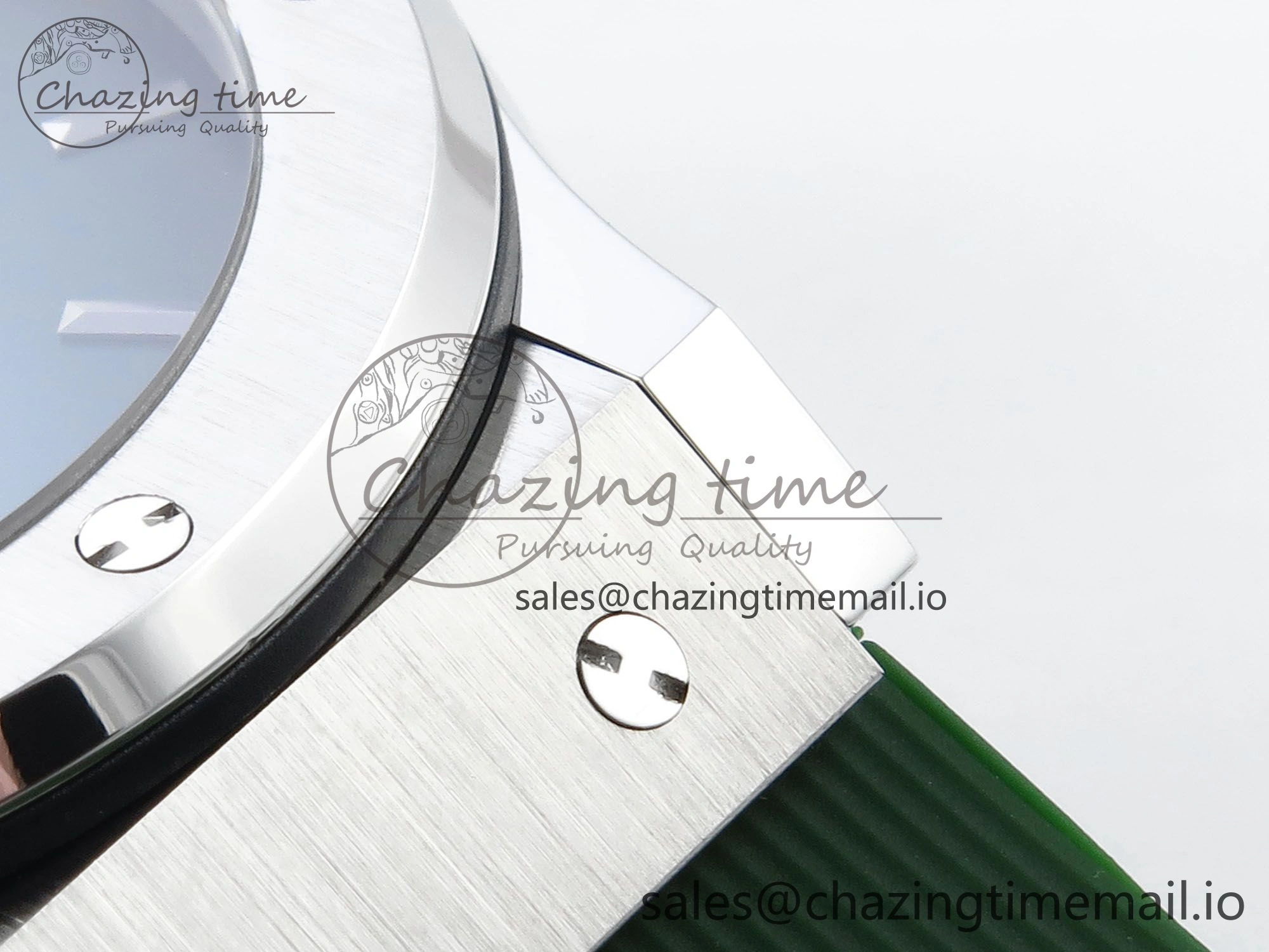 Bright Fusion Bang 42mm HBF 1:1 Best Edition Green Dial on Green Rubber Strap A 6691