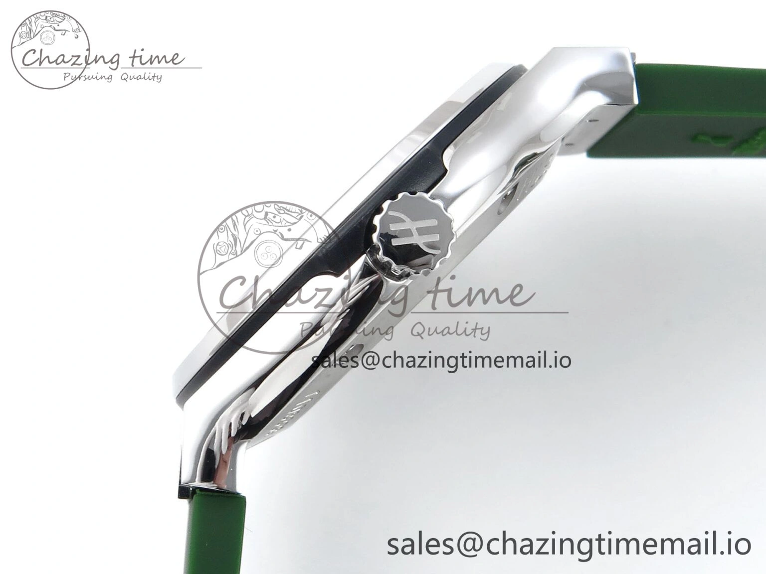 Bright Fusion Bang 42mm HBF 1:1 Best Edition Green Dial on Green Rubber Strap A 6691