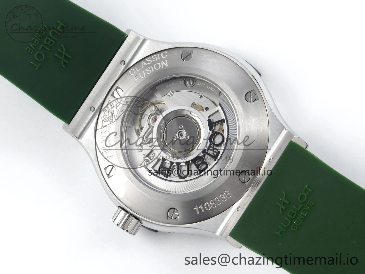 Bright Fusion Bang 42mm HBF 1:1 Best Edition Green Dial on Green Rubber Strap A 6691