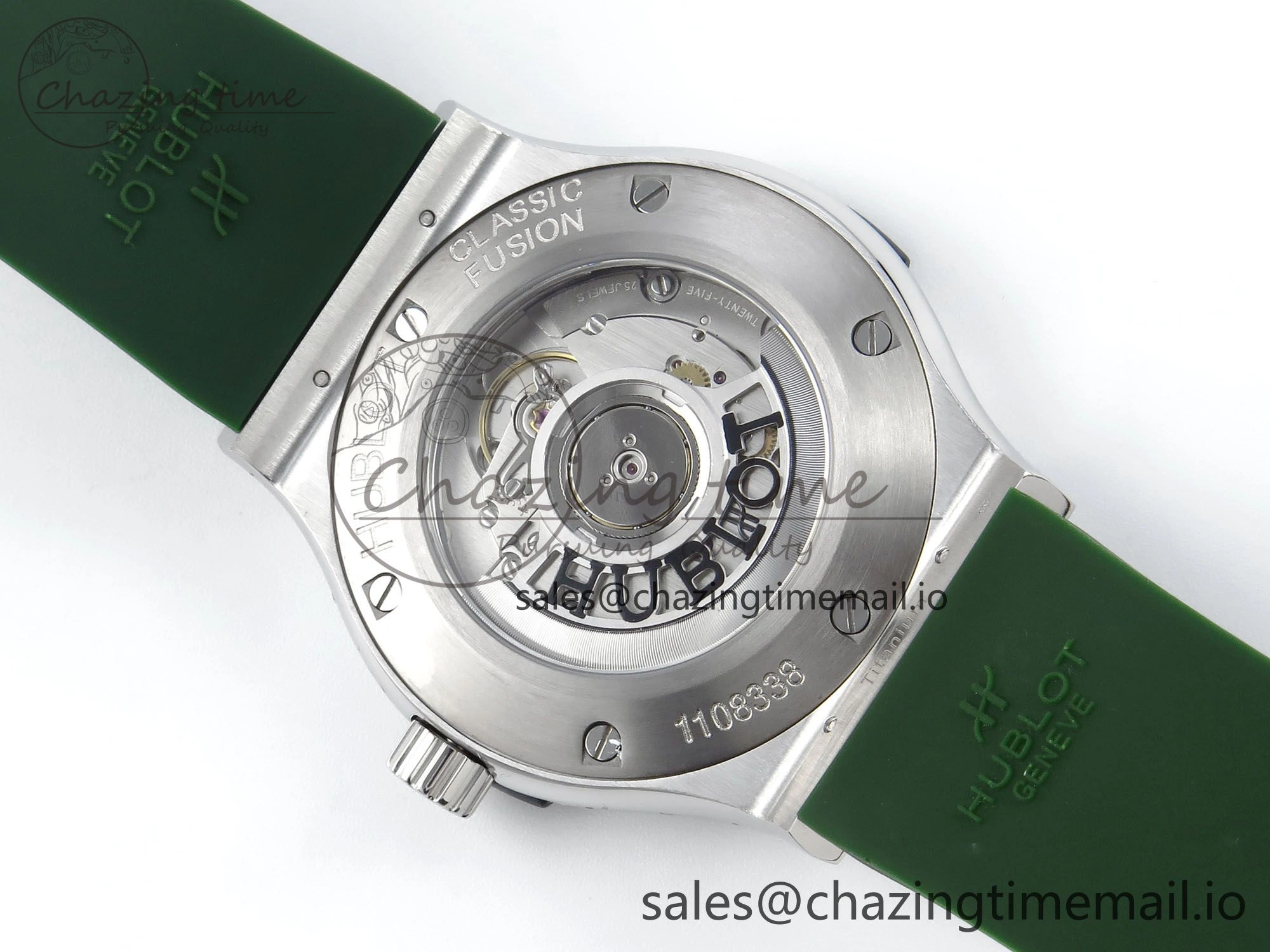 Bright Fusion Bang 42mm HBF 1:1 Best Edition Green Dial on Green Rubber Strap A 6691