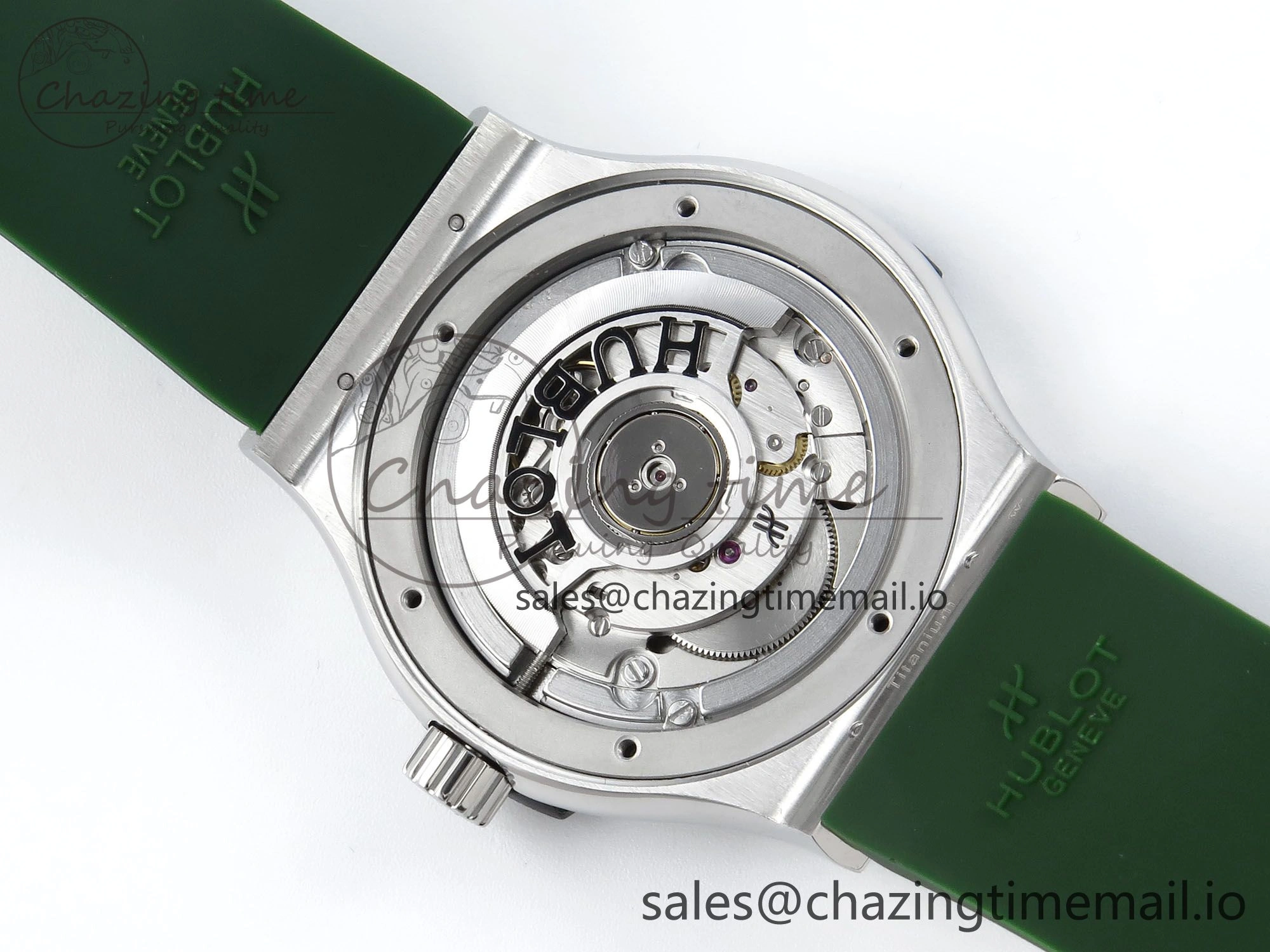 Bright Fusion Bang 42mm HBF 1:1 Best Edition Green Dial on Green Rubber Strap A 6691