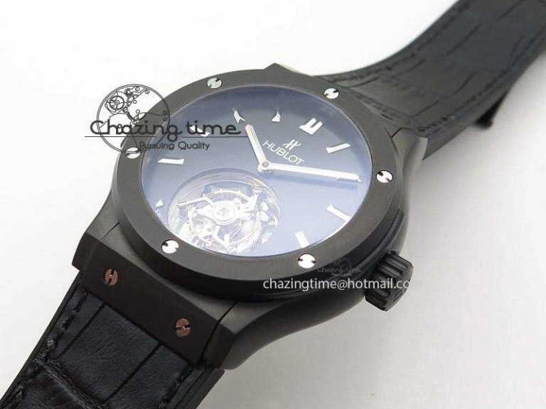 QuickDry Fusion DLC Black Dial Flying Tourbillion 6987
