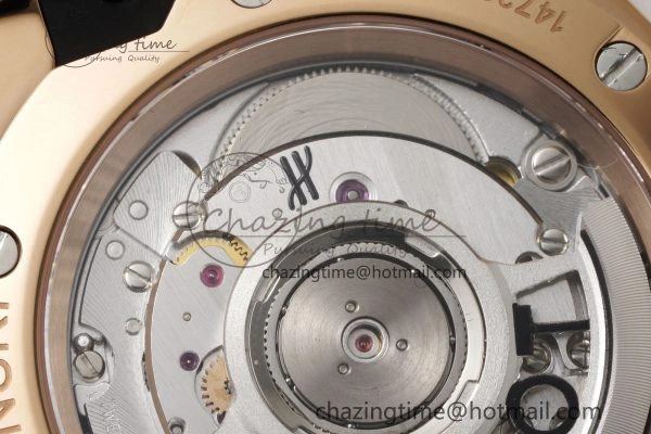 Fusion Orlinski RG APSF 1:1 Best Edtion Black Faceted Dial Diamonds Bezel on Black Rubber Strap A SoftTouch 6748