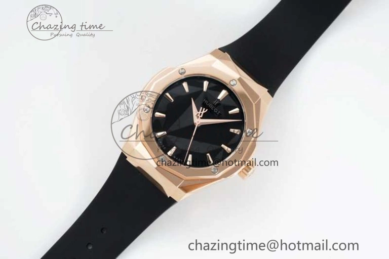 GoAnywhere Fusion Orlinski RG APSF 1:1 Best Edtion Black Faceted Dial on Black Rubber Strap A 6767