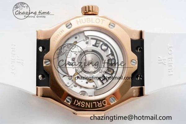 Affordable Fusion Orlinski RG APSF 1:1 Best Edtion White Faceted Dial on White Rubber Strap A 6760