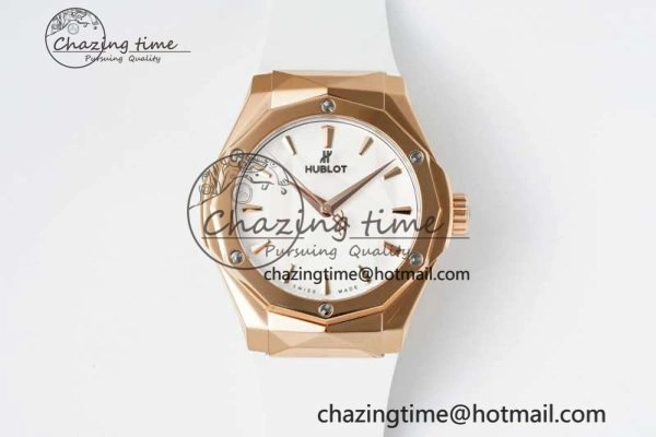 Affordable Fusion Orlinski RG APSF 1:1 Best Edtion White Faceted Dial on White Rubber Strap A 6760