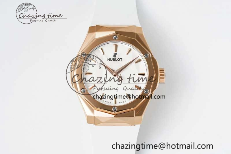 Affordable Fusion Orlinski RG APSF 1:1 Best Edtion White Faceted Dial on White Rubber Strap A 6760