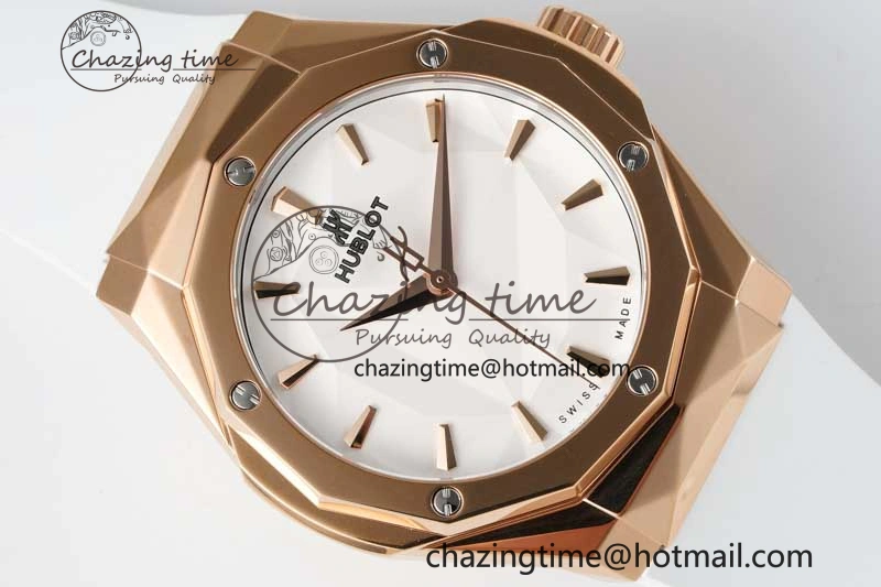 Affordable Fusion Orlinski RG APSF 1:1 Best Edtion White Faceted Dial on White Rubber Strap A 6760