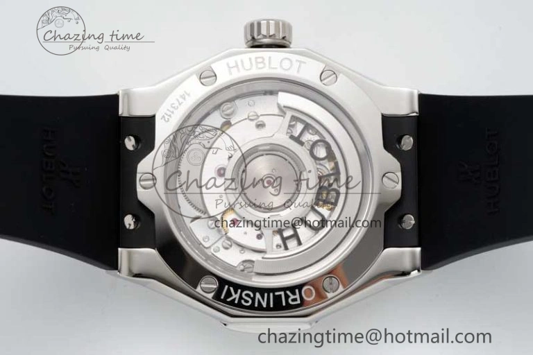Fusion Orlinski SS APSF 1:1 Best Edtion Black Faceted Dial on Black Rubber Strap A Efficient 6770