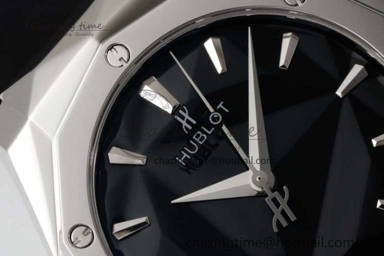 Fusion Orlinski SS APSF 1:1 Best Edtion Black Faceted Dial on Black Rubber Strap A Efficient 6770