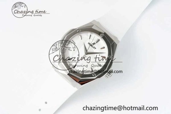 Effortless Fusion Orlinski SS APSF 1:1 Best Edtion White Faceted Dial on White Rubber Strap A 6759