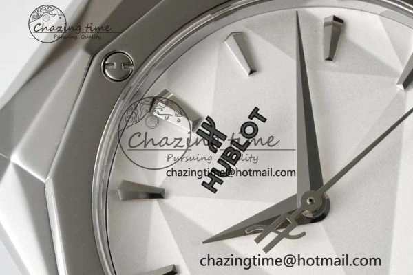 Effortless Fusion Orlinski SS APSF 1:1 Best Edtion White Faceted Dial on White Rubber Strap A 6759