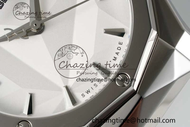 Effortless Fusion Orlinski SS APSF 1:1 Best Edtion White Faceted Dial on White Rubber Strap A 6759