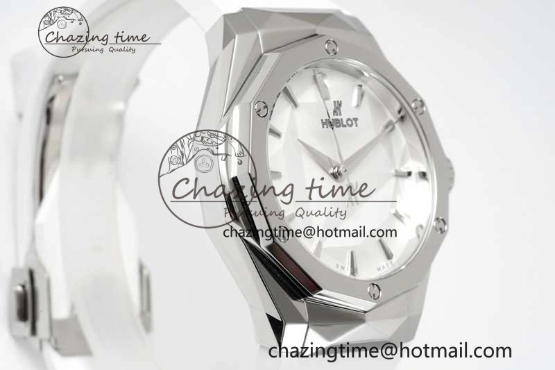 Effortless Fusion Orlinski SS APSF 1:1 Best Edtion White Faceted Dial on White Rubber Strap A 6759
