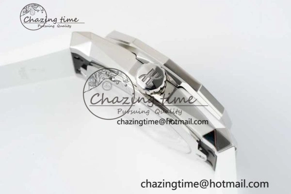 Effortless Fusion Orlinski SS APSF 1:1 Best Edtion White Faceted Dial on White Rubber Strap A 6759