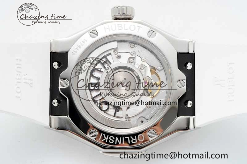 Effortless Fusion Orlinski SS APSF 1:1 Best Edtion White Faceted Dial on White Rubber Strap A 6759