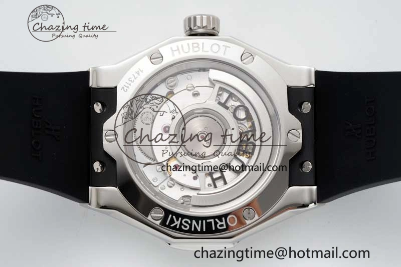 Sleek Fusion Orlinski SS Full Diamonds APSF 1:1 Best Edtion Black Faceted Dial on Black Rubber Strap A 6761