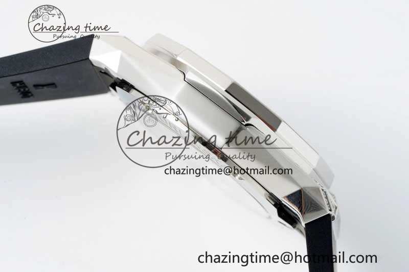 Sleek Fusion Orlinski SS Full Diamonds APSF 1:1 Best Edtion Black Faceted Dial on Black Rubber Strap A 6761