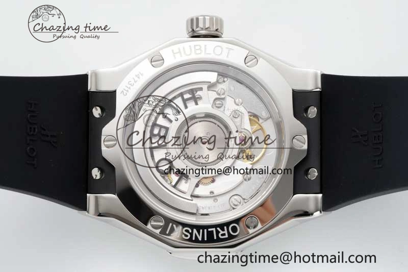 Sleek Fusion Orlinski SS Full Diamonds APSF 1:1 Best Edtion Black Faceted Dial on Black Rubber Strap A 6761