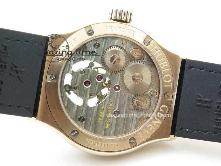 Fusion RG Black Dial Flying Tourbillion On Gummy Strap Affordable 6977